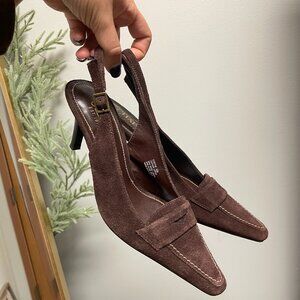 Vintage Suede Kitten Heels